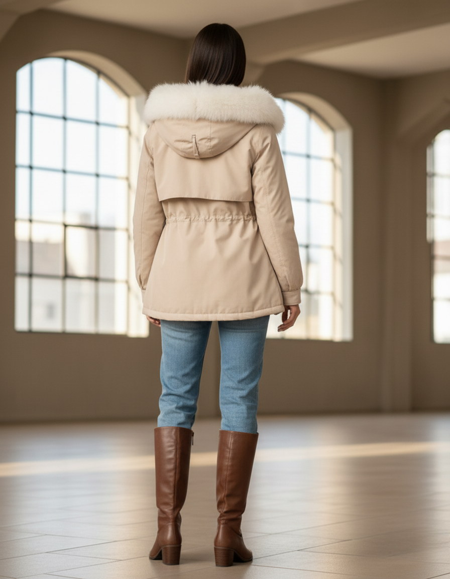 Klementyna™ | Płaszcz z Imitacji Futra o Klasycznym Kroju